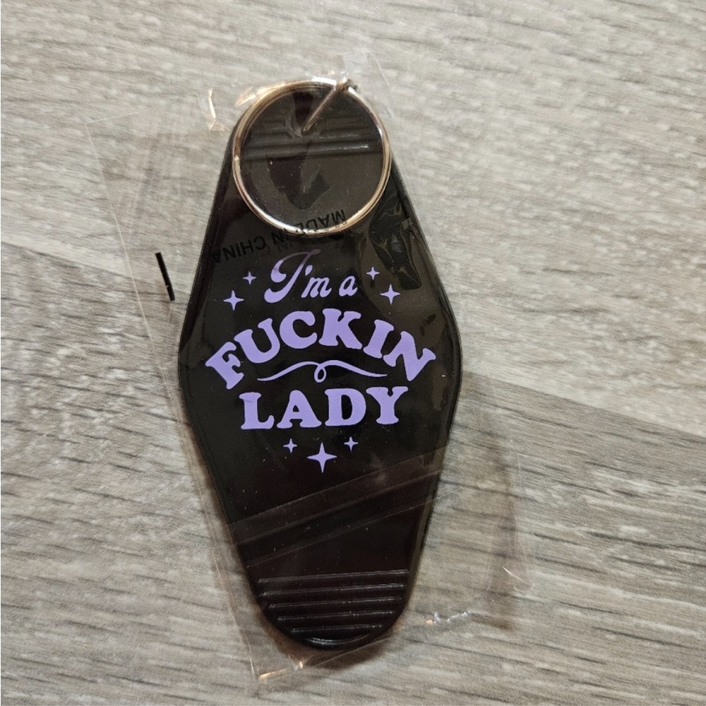 NEW! ALF I'm a F* Lady Key Chain purple and black